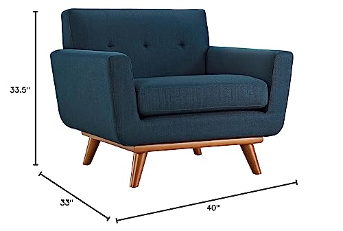 Modway Engage Mid-Century Modern Upholstered Fabric Sofa in Wheatgrass