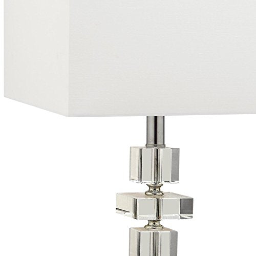 SAFAVIEH Lighting Collection Modern Deco 28-inch Bedroom Living Room Home Office Desk Nightstand Table Lamp Set of 2 (LED Bulbs Included)