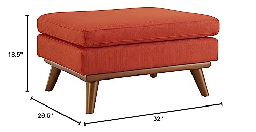 Modway Engage Mid-Century Modern Upholstered Fabric Sofa in Wheatgrass