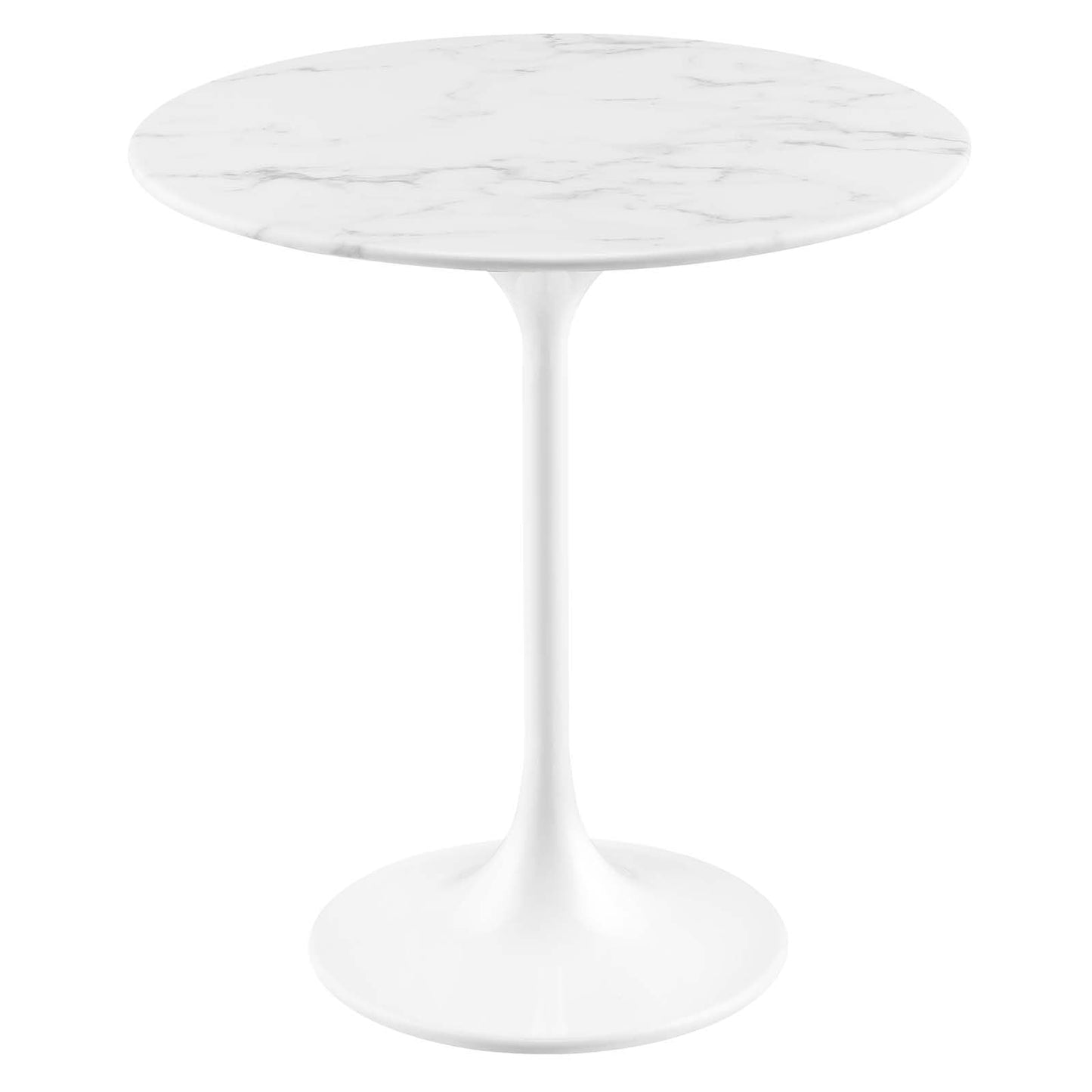Modway Lippa Round 20" Wood Grain Mid-Century Modern Side Table, Black Cherry
