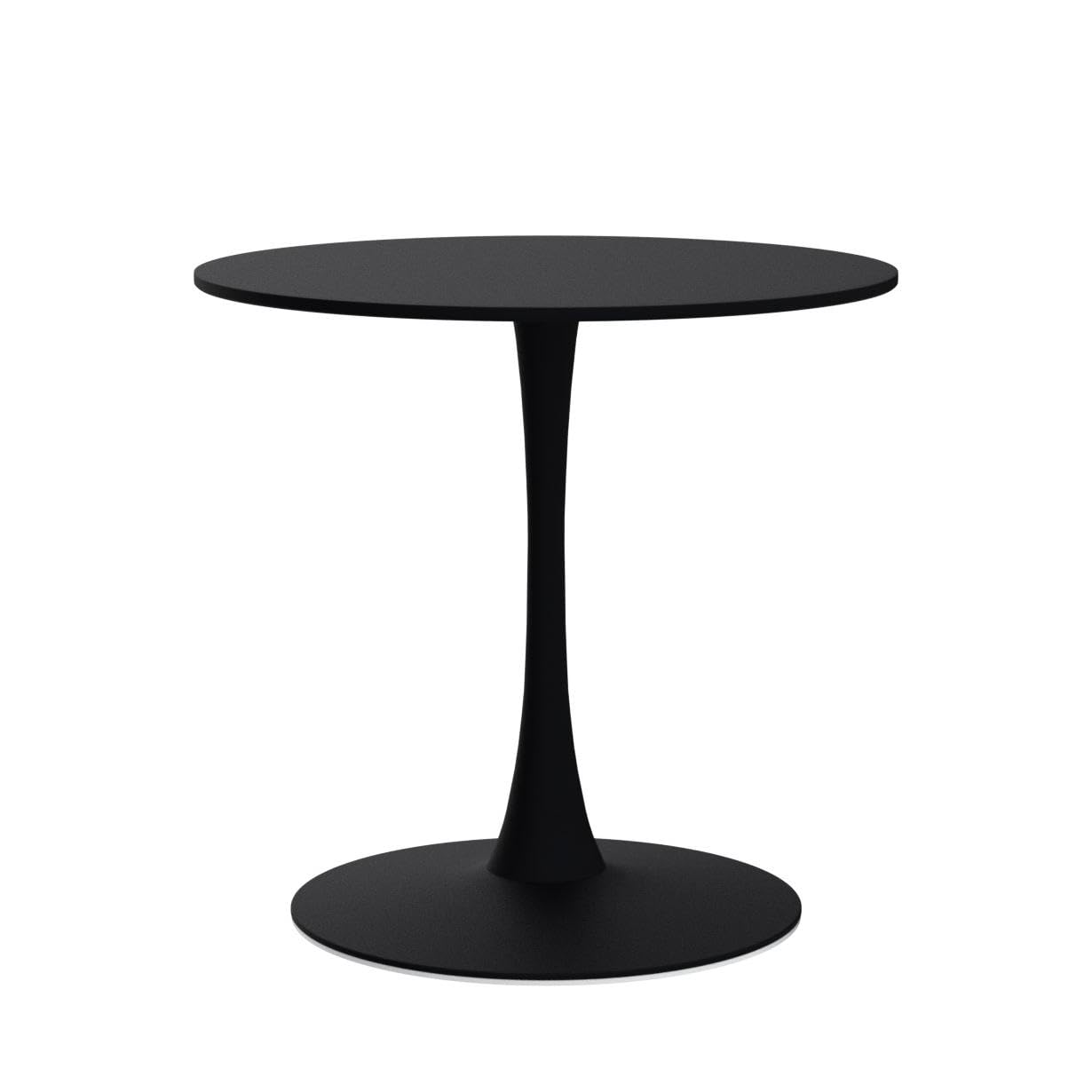 DKLGG 42" Modern Round Dining Table with MDF Top, Metal Base Pedestal Tulip Kitchen Table for 4-6 Person, Small Space Home, End Leisure Coffee Table, White