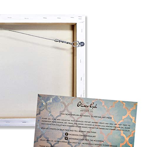 The Oliver Gal Artist Co. Abstract Modern Canvas Wall Art Corey Paige - Drippy Love Living Room Bedroom and Bathroom Home Decor 36 in x 45 in Blue and Pink, Gold Frame