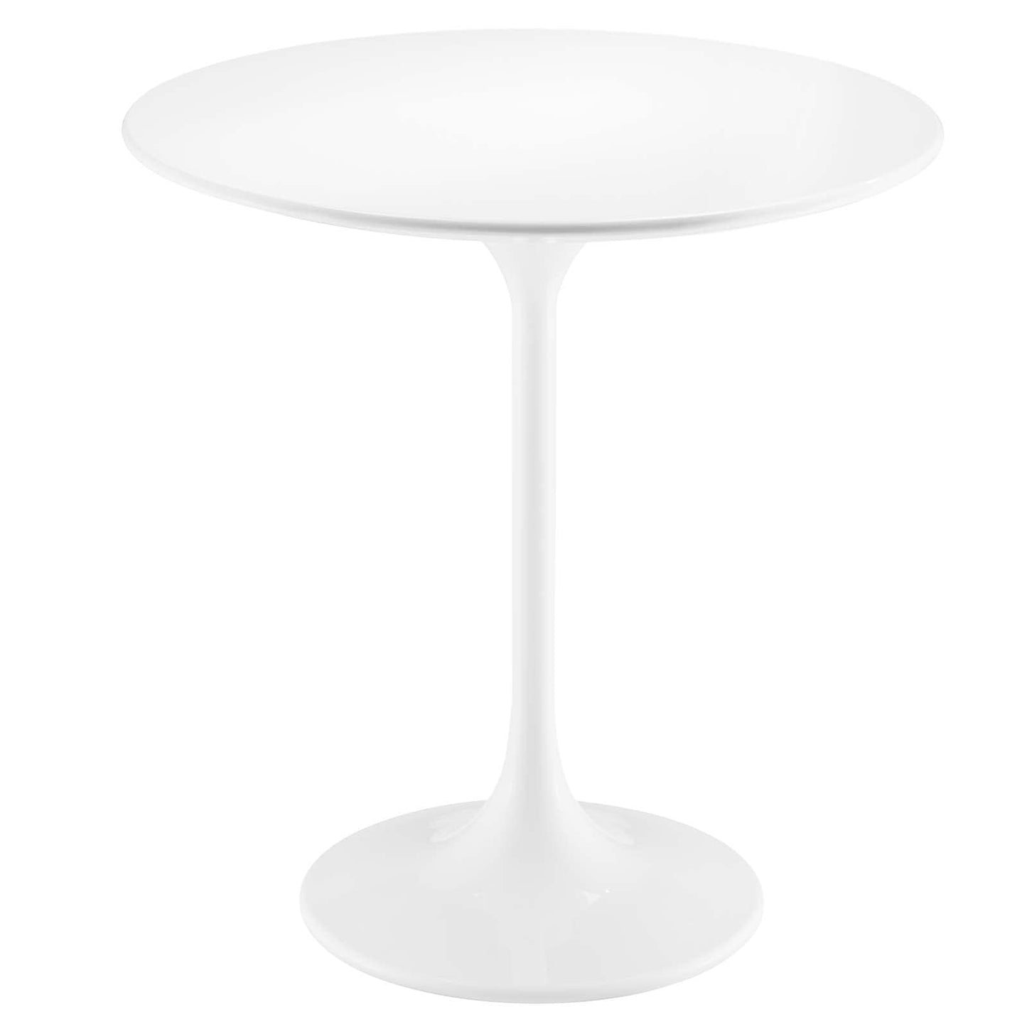 Modway Lippa Round 20" Wood Grain Mid-Century Modern Side Table, Black Cherry