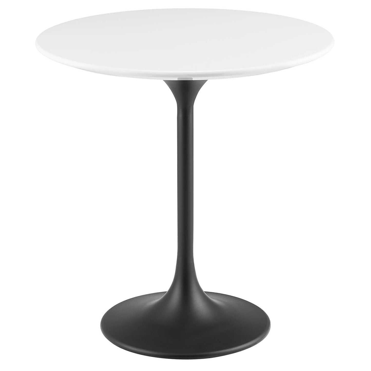 Modway Lippa Round 20" Wood Grain Mid-Century Modern Side Table, Black Cherry