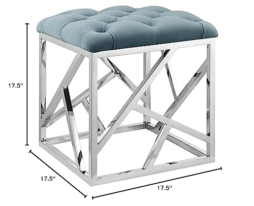 Modway intersperse Button-Tufted Contemporary Modern with Metallic Frame, Bench, Silver Gray