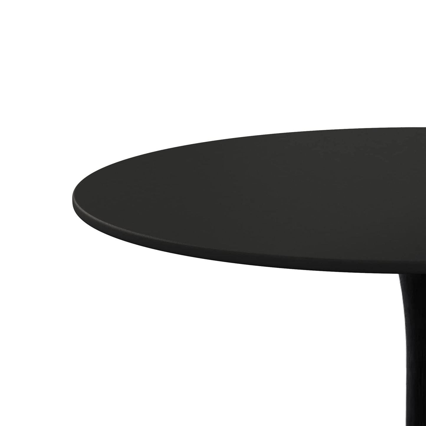 DKLGG 42" Modern Round Dining Table with MDF Top, Metal Base Pedestal Tulip Kitchen Table for 4-6 Person, Small Space Home, End Leisure Coffee Table, White