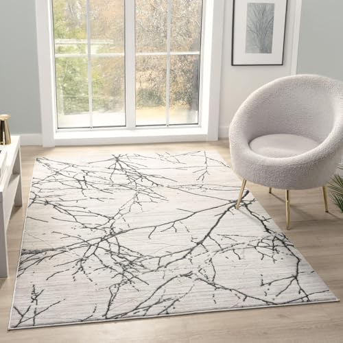 LUXE WEAVERS Sunset Collection 372 Gold 5x7 Modern Abstract Area Rug