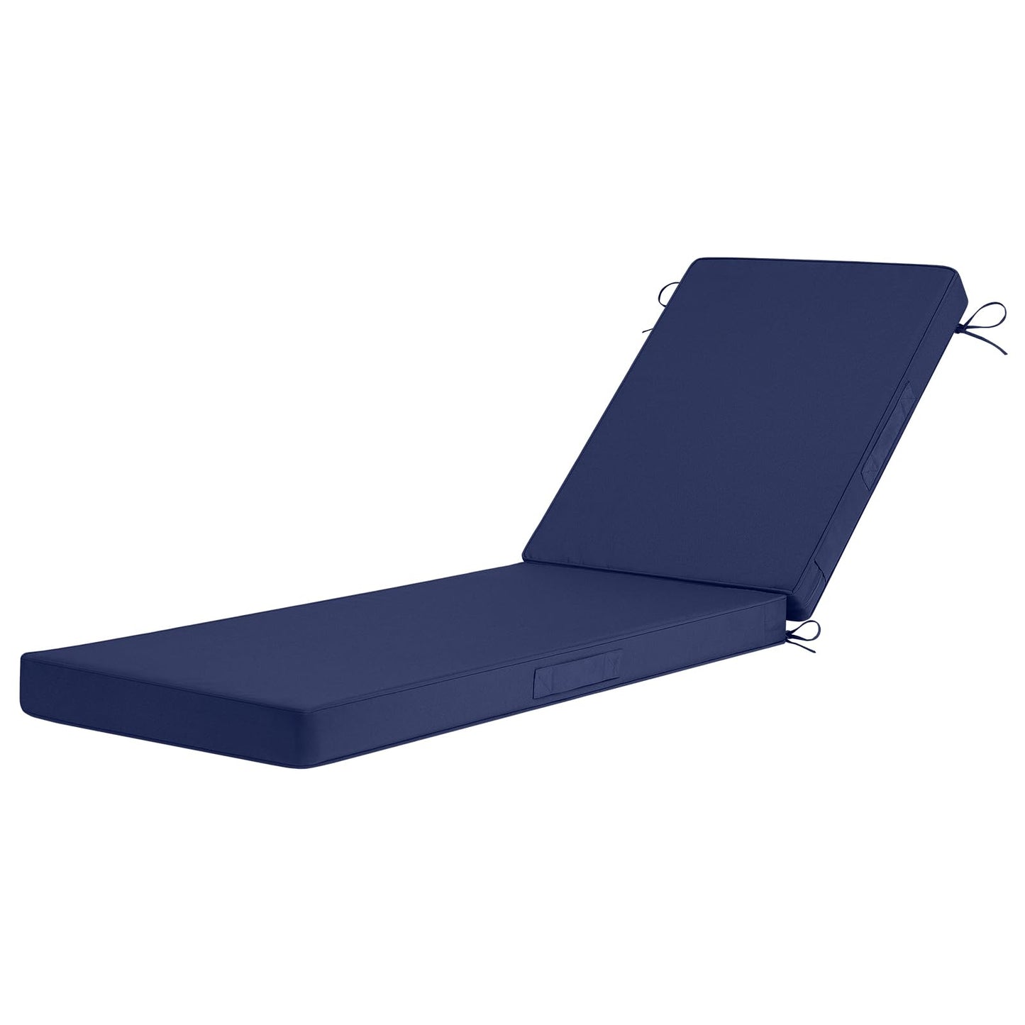 Basic Beyond Chaise Lounge Cushions Outdoor, 3-Layer Waterproof Outdoor Furniture Cushions with Removable Cover and 4 Ties, 72"x21"x3" Patio Lounge Chair Cushions for Outdoor Furniture, Yellow