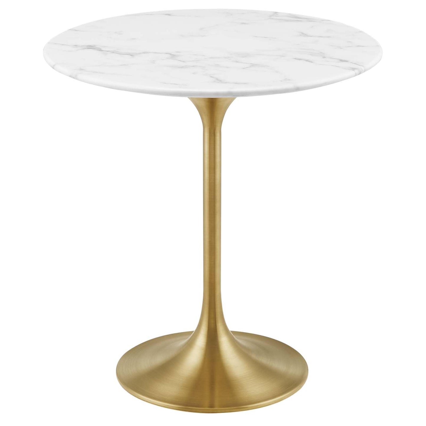 Modway Lippa Round 20" Wood Grain Mid-Century Modern Side Table, Black Cherry