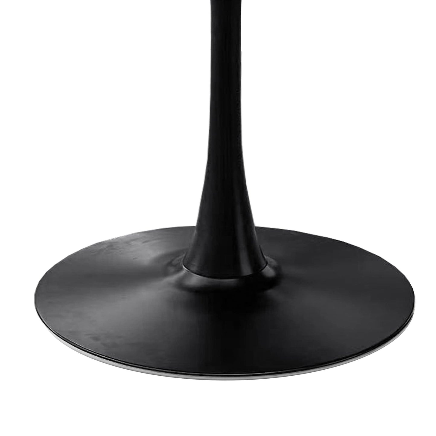 DKLGG 42" Modern Round Dining Table with MDF Top, Metal Base Pedestal Tulip Kitchen Table for 4-6 Person, Small Space Home, End Leisure Coffee Table, White