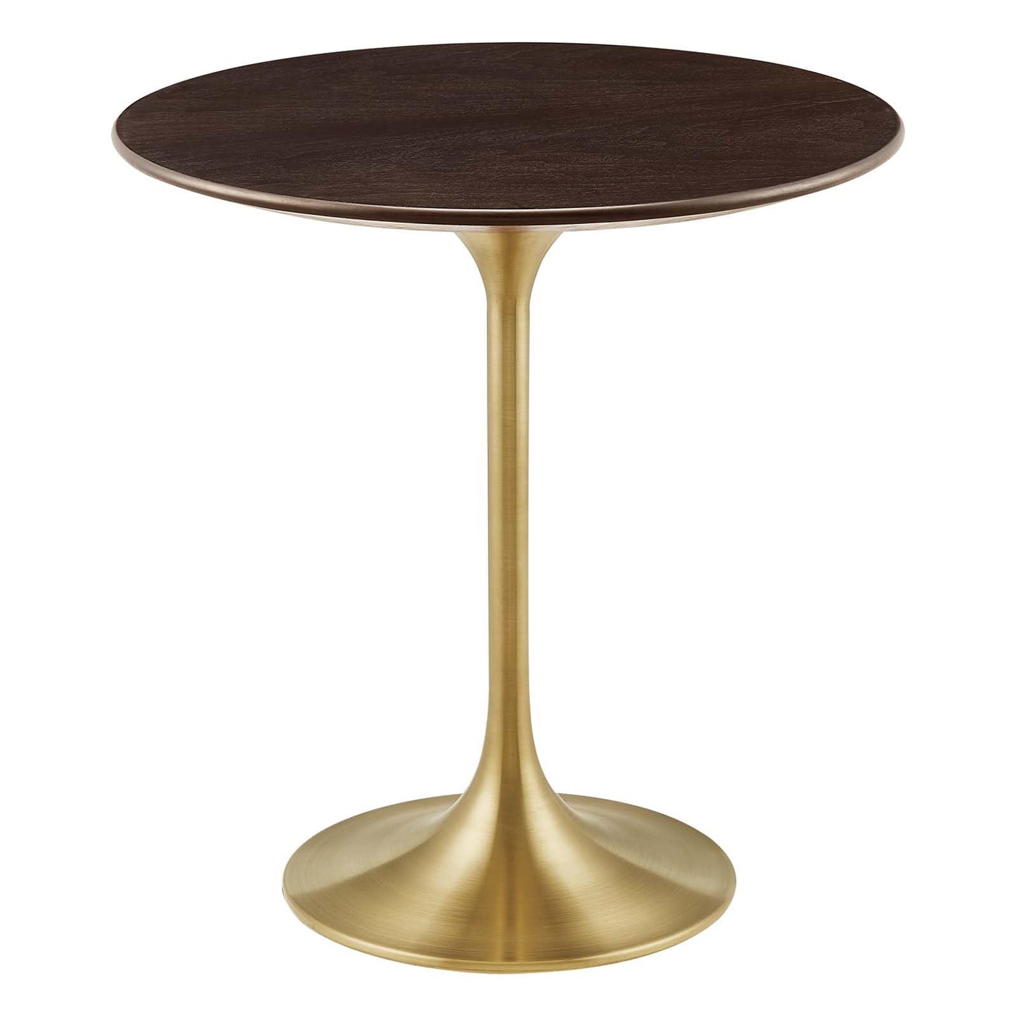 Modway Lippa Round 20" Wood Grain Mid-Century Modern Side Table, Black Cherry
