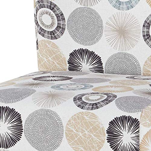 Signature Design by Ashley Triptis Floral Armless Accent Chair, White, Blue & Gray
