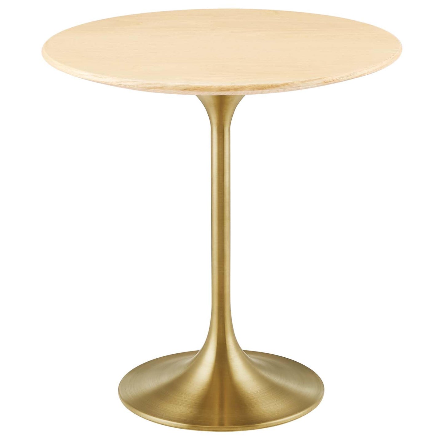 Modway Lippa Round 20" Wood Grain Mid-Century Modern Side Table, Black Cherry