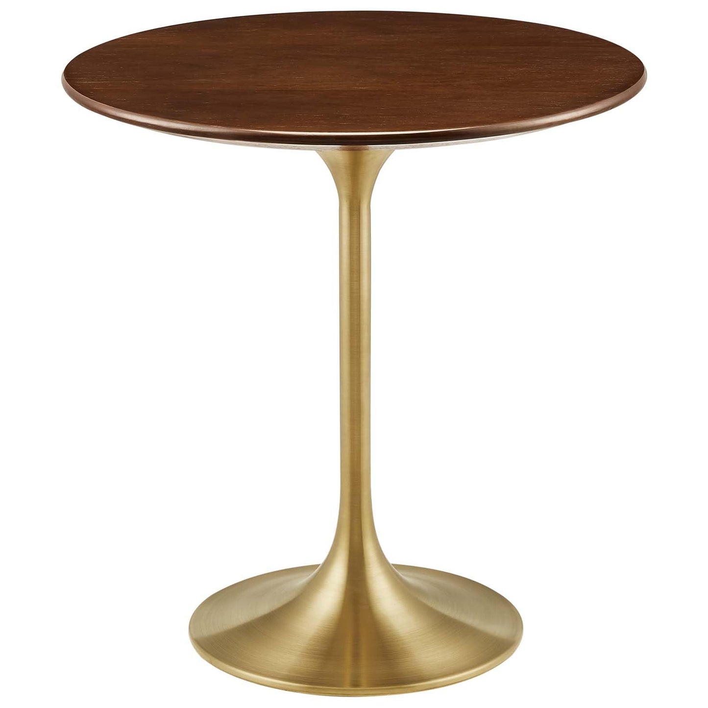 Modway Lippa Round 20" Wood Grain Mid-Century Modern Side Table, Black Cherry