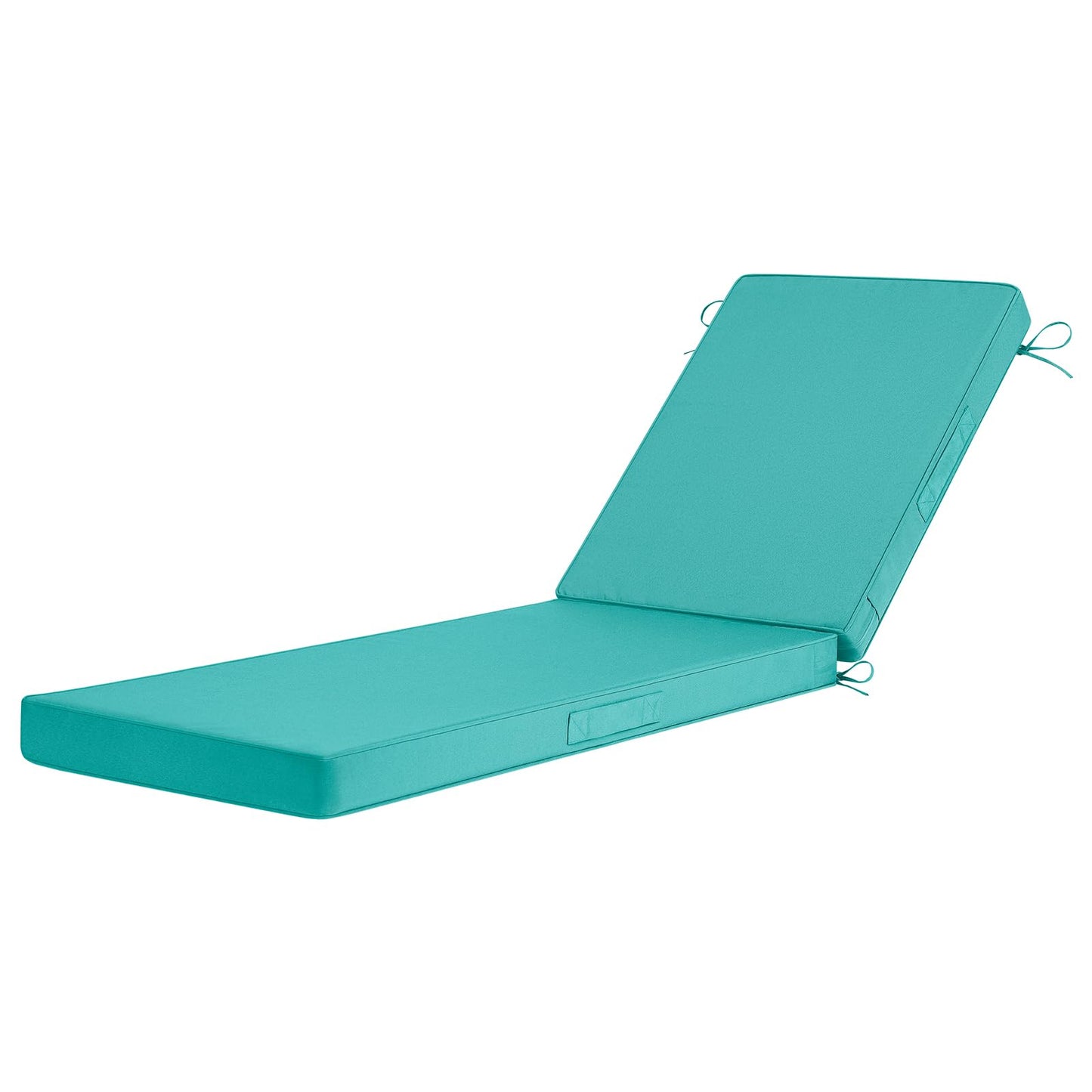 Basic Beyond Chaise Lounge Cushions Outdoor, 3-Layer Waterproof Outdoor Furniture Cushions with Removable Cover and 4 Ties, 72"x21"x3" Patio Lounge Chair Cushions for Outdoor Furniture, Yellow