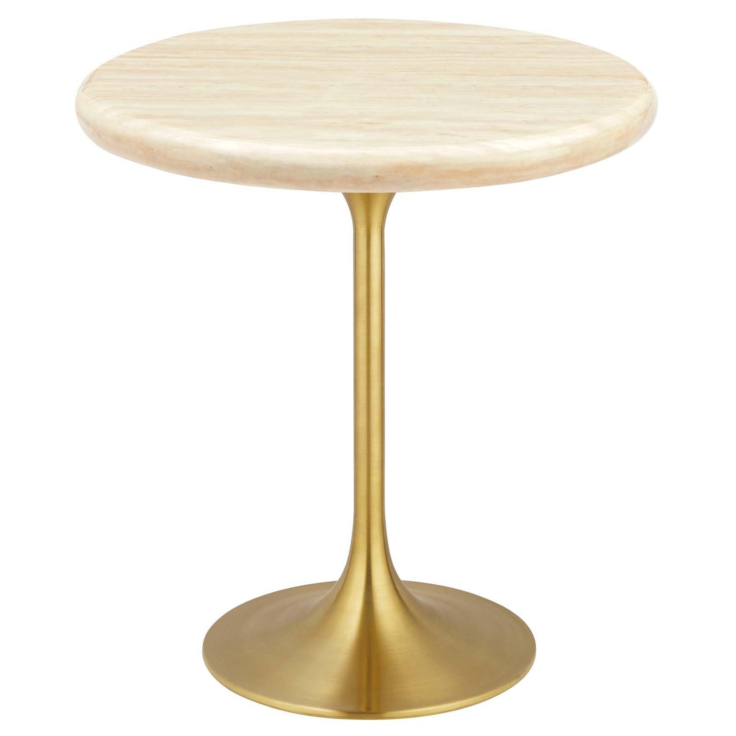 Modway Lippa Round 20" Wood Grain Mid-Century Modern Side Table, Black Cherry