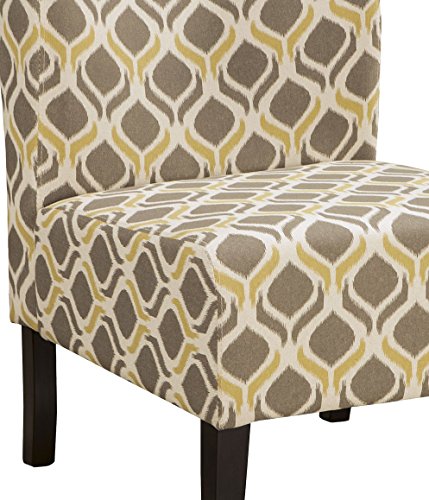 Signature Design by Ashley Triptis Floral Armless Accent Chair, White, Blue & Gray