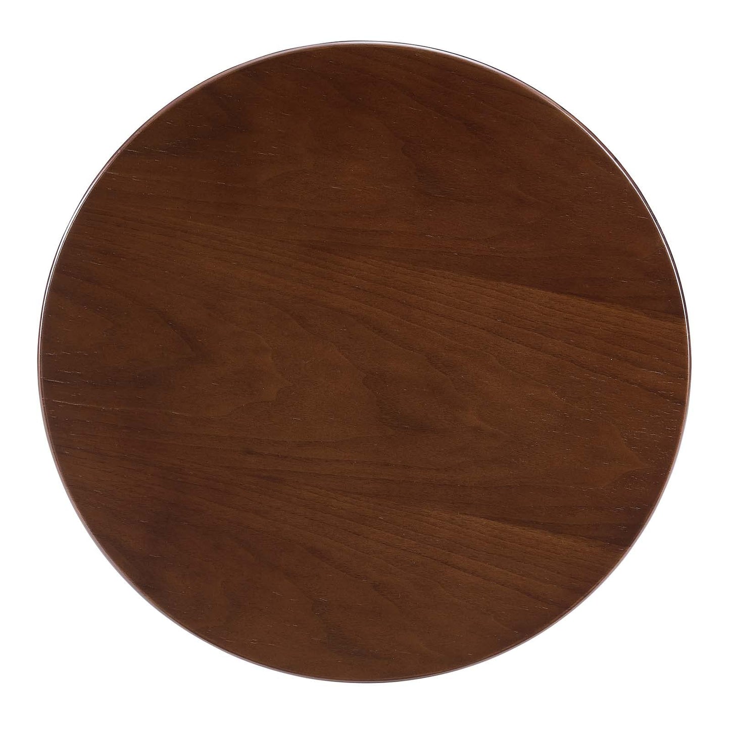 Modway Lippa Round 20" Wood Grain Mid-Century Modern Side Table, Black Cherry
