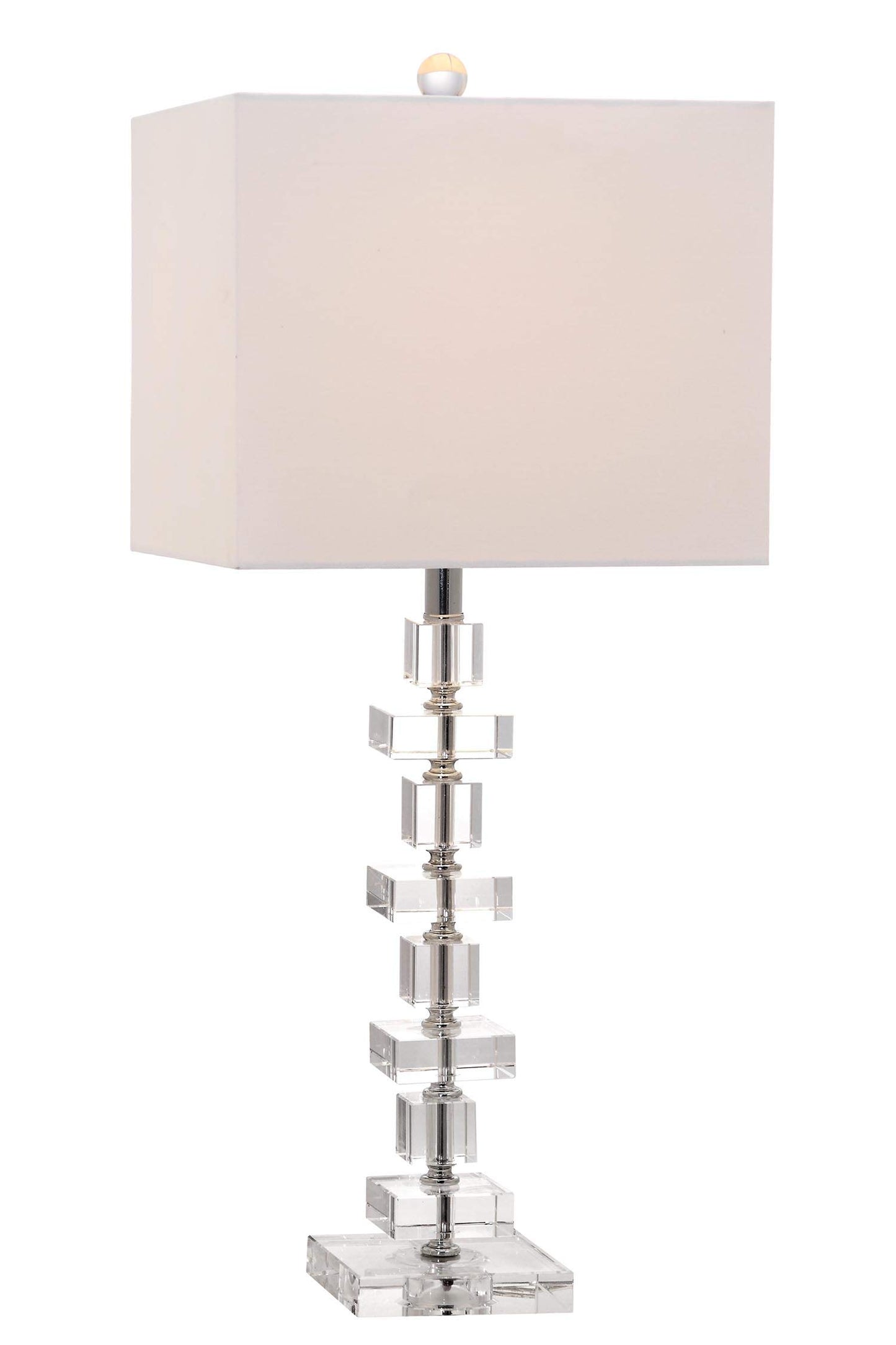 SAFAVIEH Lighting Collection Modern Deco 28-inch Bedroom Living Room Home Office Desk Nightstand Table Lamp Set of 2 (LED Bulbs Included)