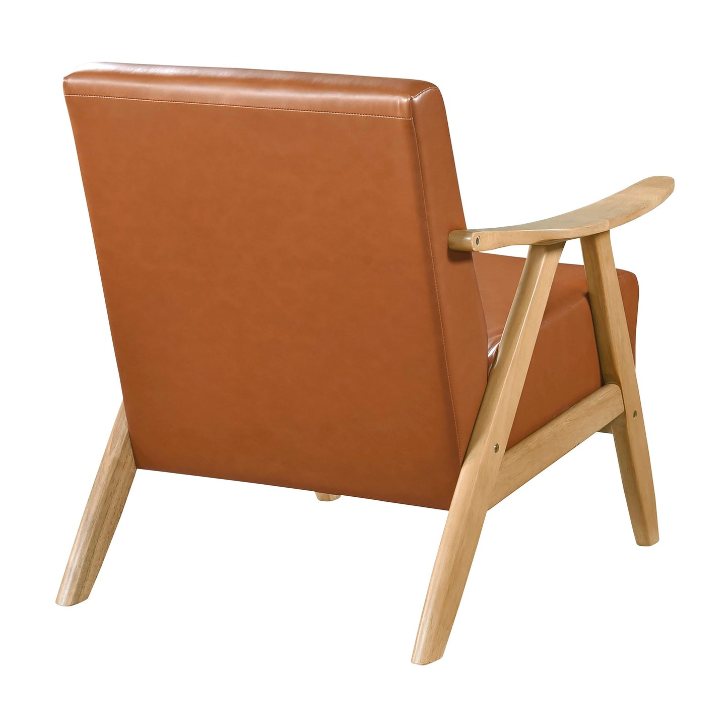 Lexicon Mid Century Modern Accent Chair with Solid Wood Frame in Walnut Finish, Upholstered Living Room Lounge Arm Chair, Thick and Comfy Innerspring Seat Cushion, Linen-Look Fabric, Gray