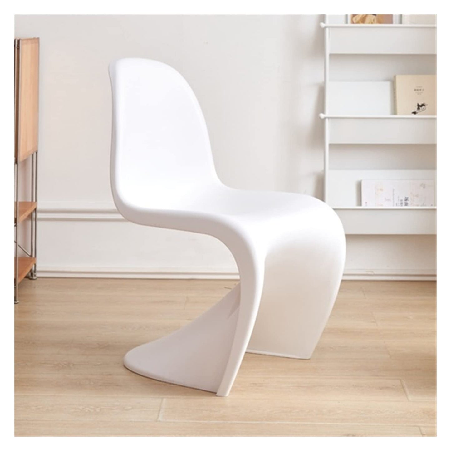Adjustable Home Office Chair Home Dining Chairs Stackable Plastic Backrest Chair (Color : Yellow)