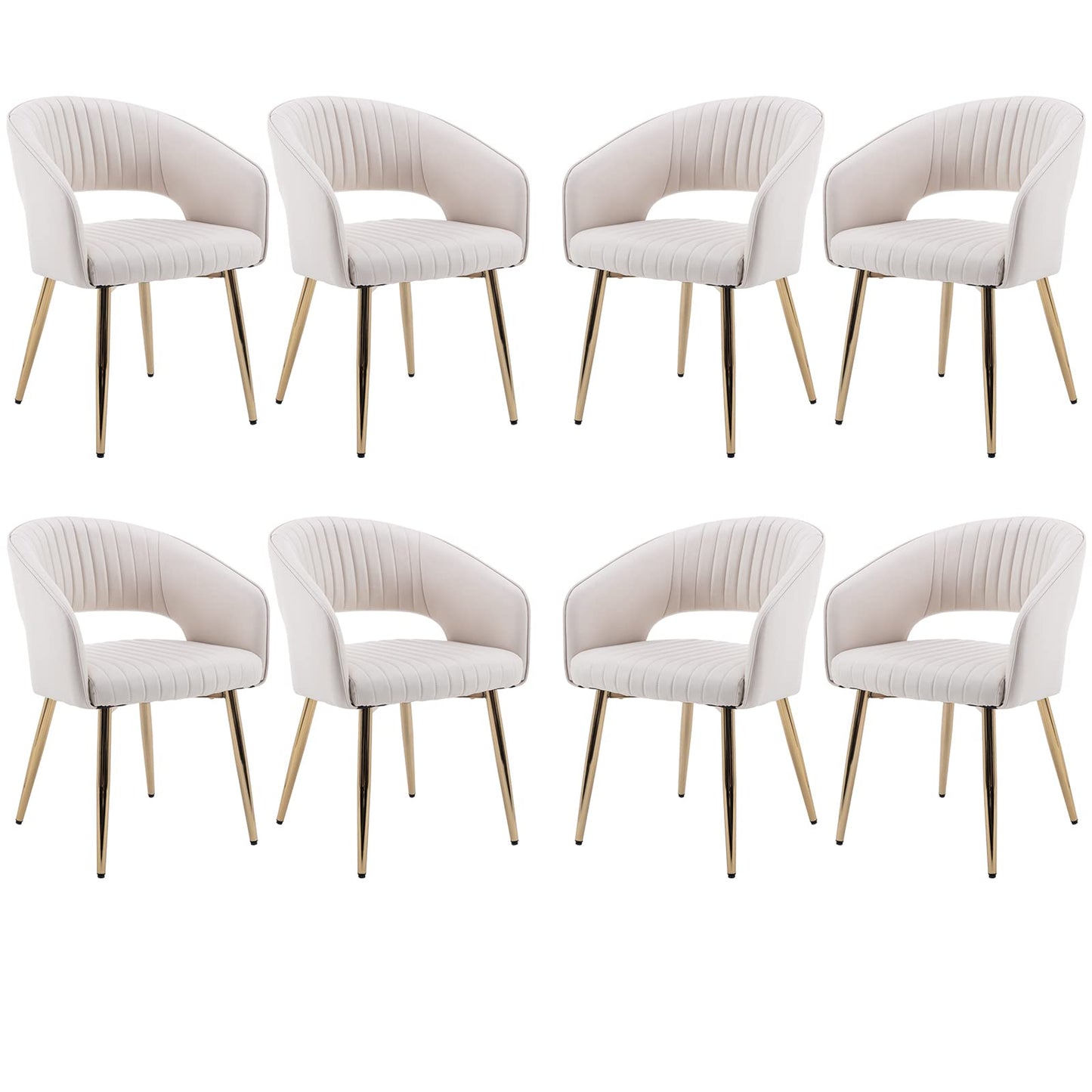 Modern Velvet Dining Chairs Set of 2, Upholstered Gold Dining Chairs with Hollow Back, Dining Room Chairs with Gold Legs, Accent Armrest Kitchen Chairs for Living Room Reception Teal Blue