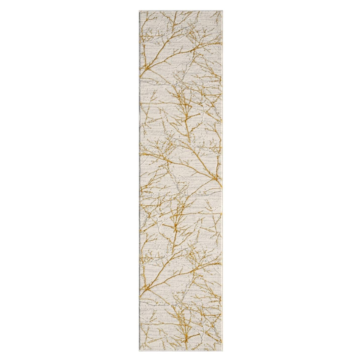 LUXE WEAVERS Sunset Collection 372 Gold 5x7 Modern Abstract Area Rug