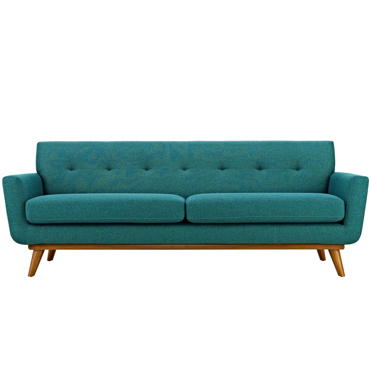 Modway Engage Mid-Century Modern Upholstered Fabric Sofa in Wheatgrass