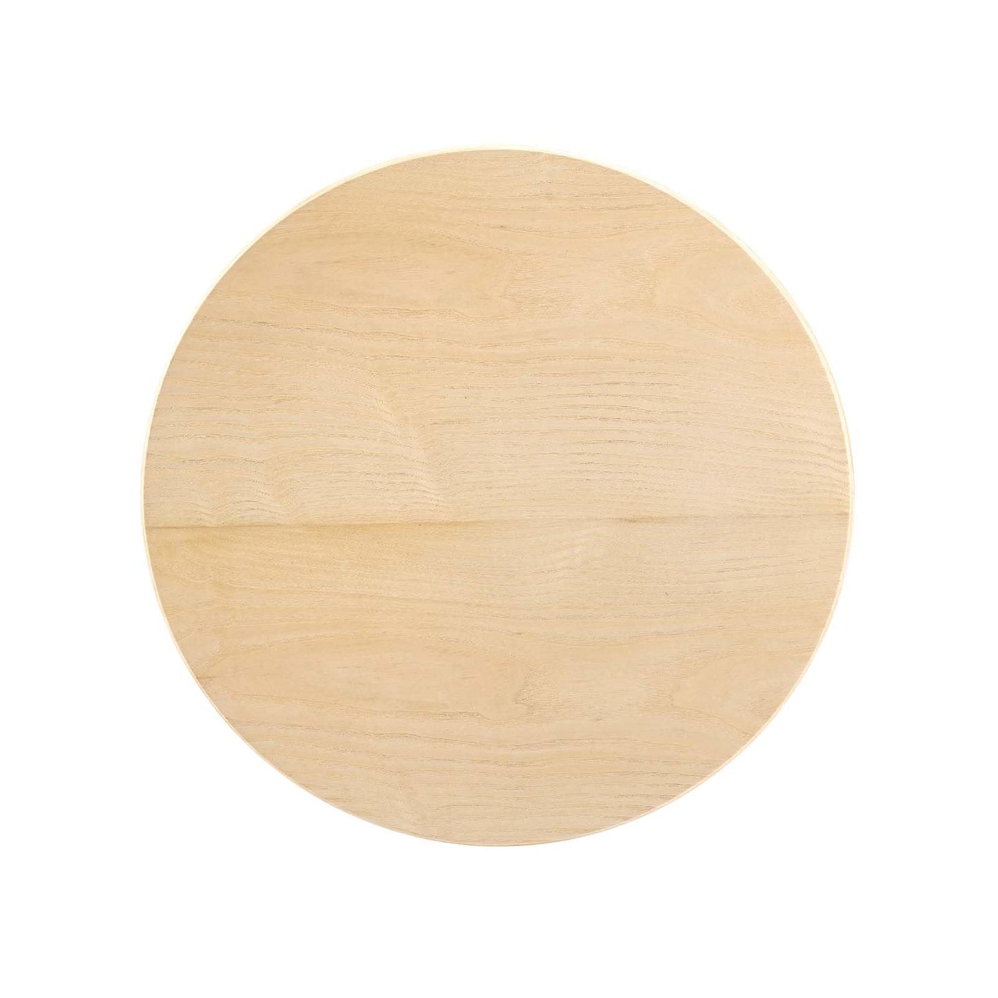 Modway Lippa Round 20" Wood Grain Mid-Century Modern Side Table, Black Cherry