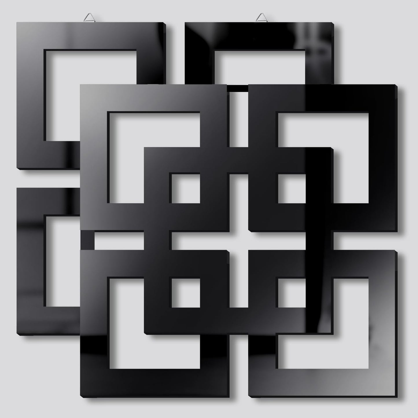Weysat Wall Mount Home Mirror, 2 Pieces Silver Square Decorative Mirror for Bedroom, Living Room, Bathroom, 11.8 x 11.8 inches