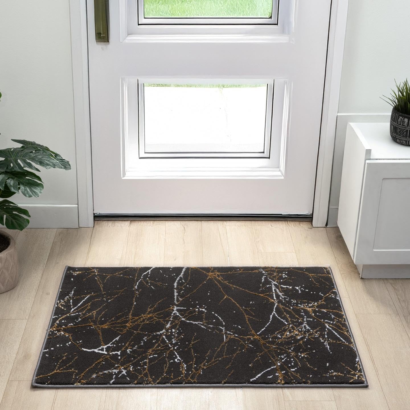 LUXE WEAVERS Sunset Collection 372 Gold 5x7 Modern Abstract Area Rug