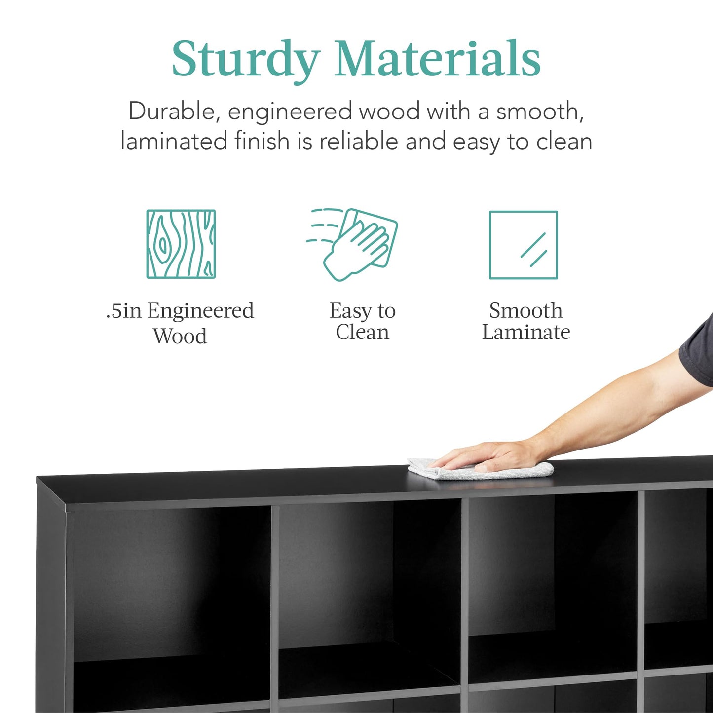 Best Choice Products 9-Cube Storage Organizer, 11in Shelf Opening, Bookcase, Display Shelf, Customizable w/ 3 Removable Back Panels - Walnut