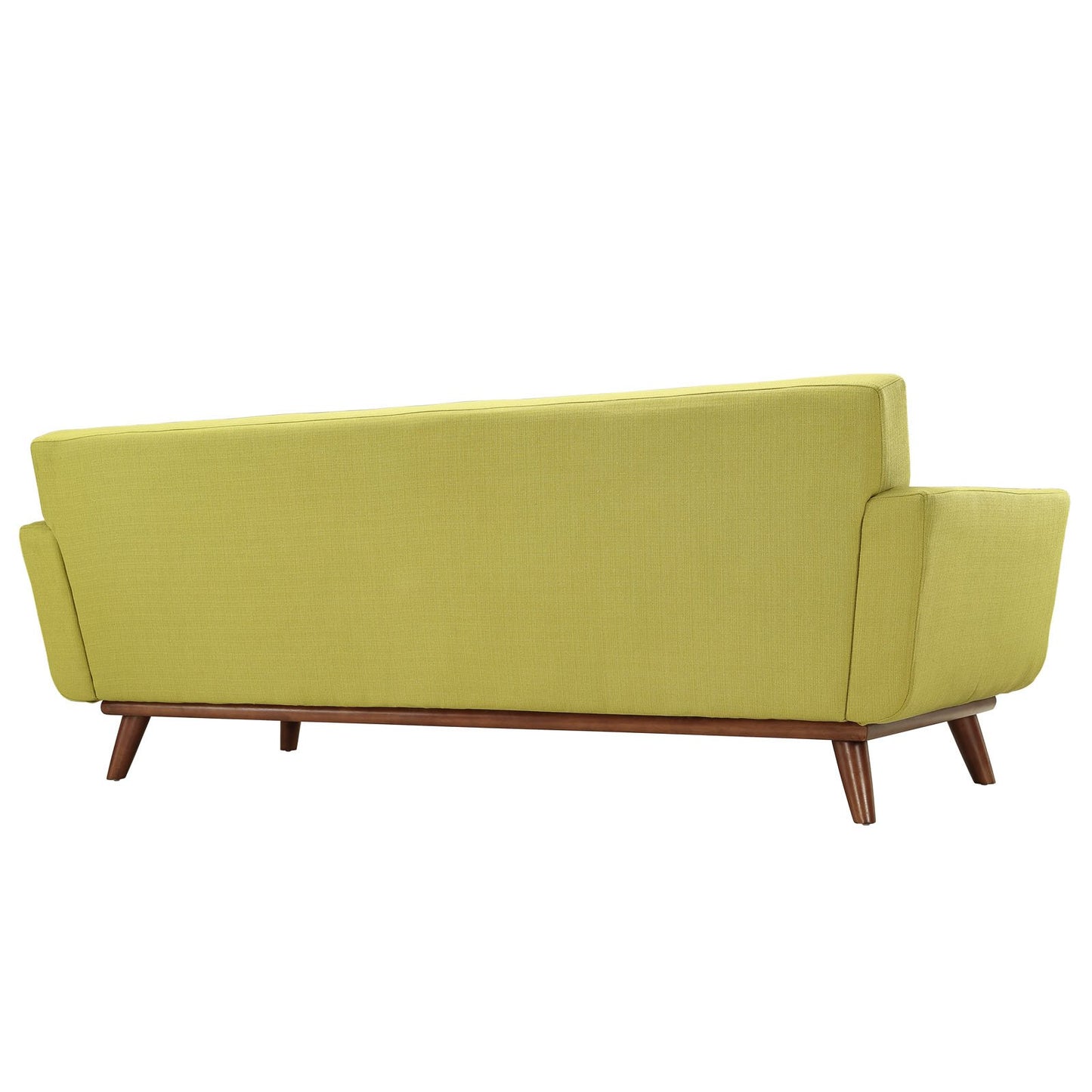 Modway Engage Mid-Century Modern Upholstered Fabric Sofa in Wheatgrass