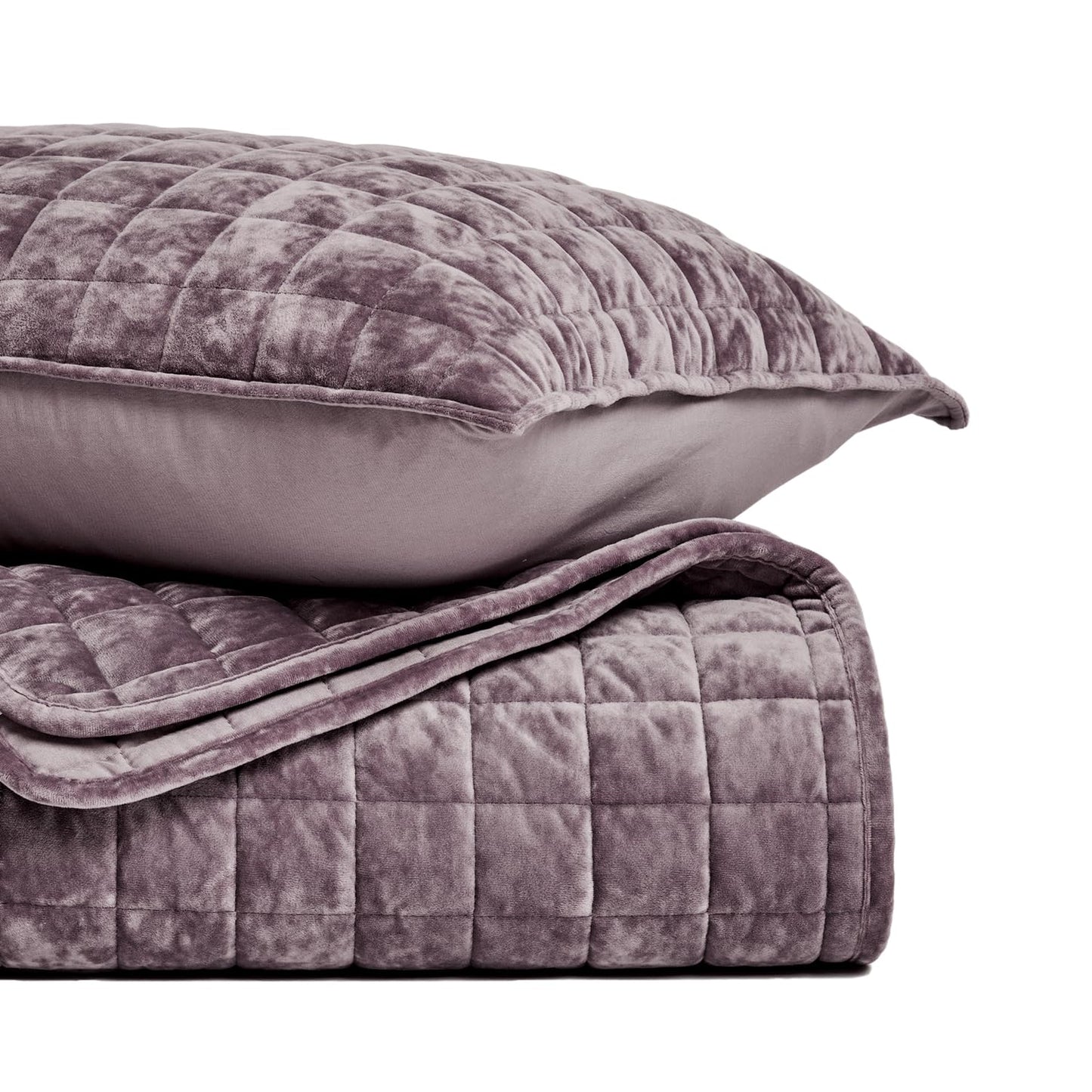 RECYCO Luxury Velvet Quilt Set King Size, Lightweight Velvet Comforter Set, Oversized Bedspread Coverlet Quilted Bedding Set, with 2 Matching Pillow Shams, for All Season, Navy Blue