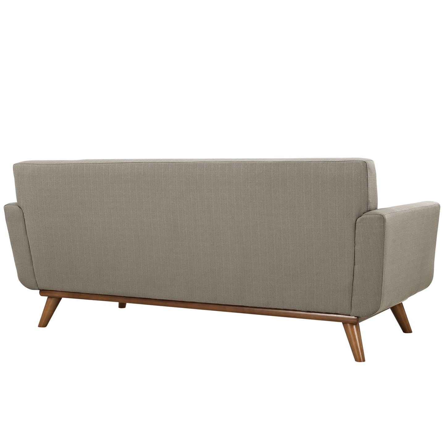 Modway Engage Mid-Century Modern Upholstered Fabric Sofa in Wheatgrass