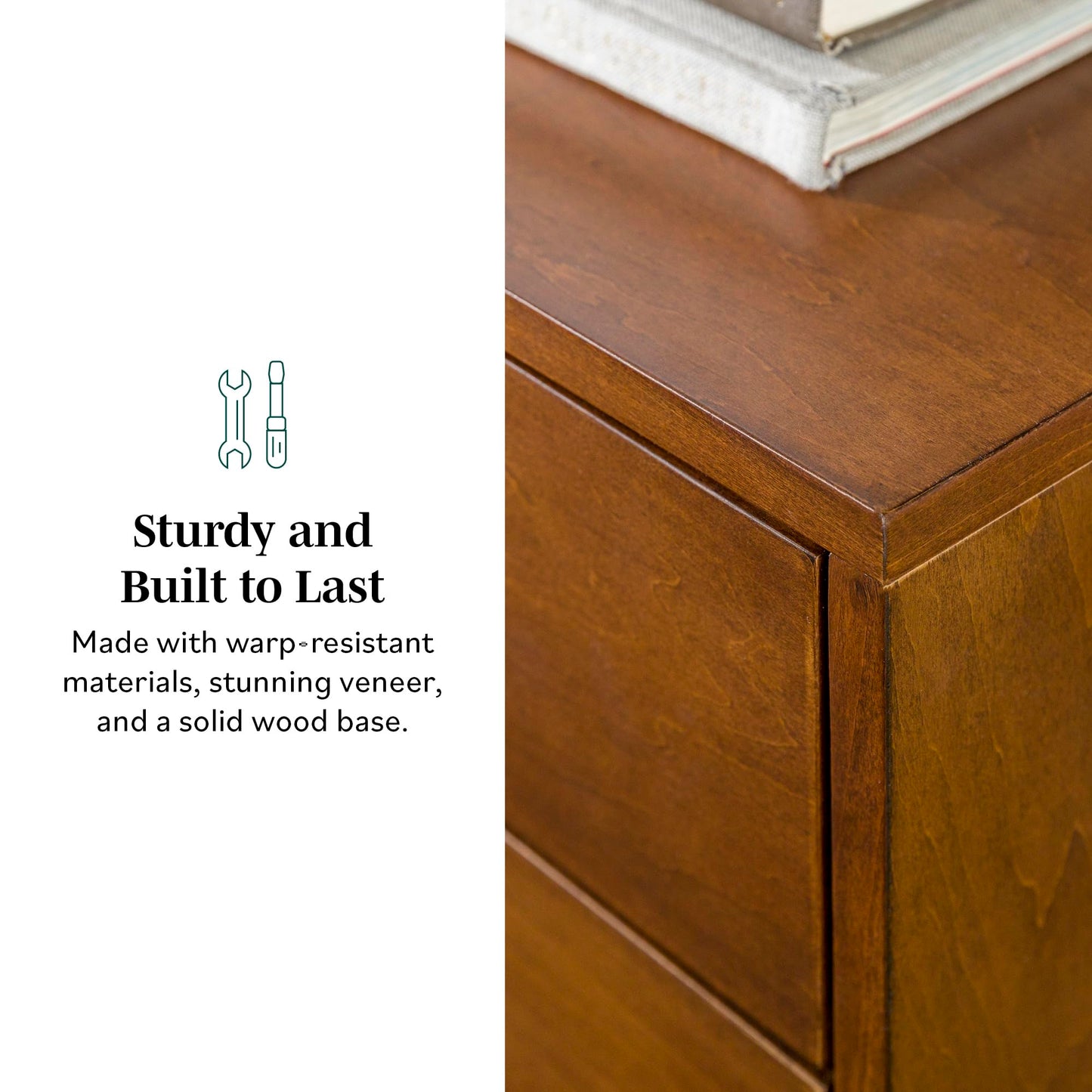 Walker Edison Mid-Century Modern Wood Kitchen Buffet Sideboard Entryway Serving Storage Cabinet Doors-Dining Room Console, 70 Inch, Walnut