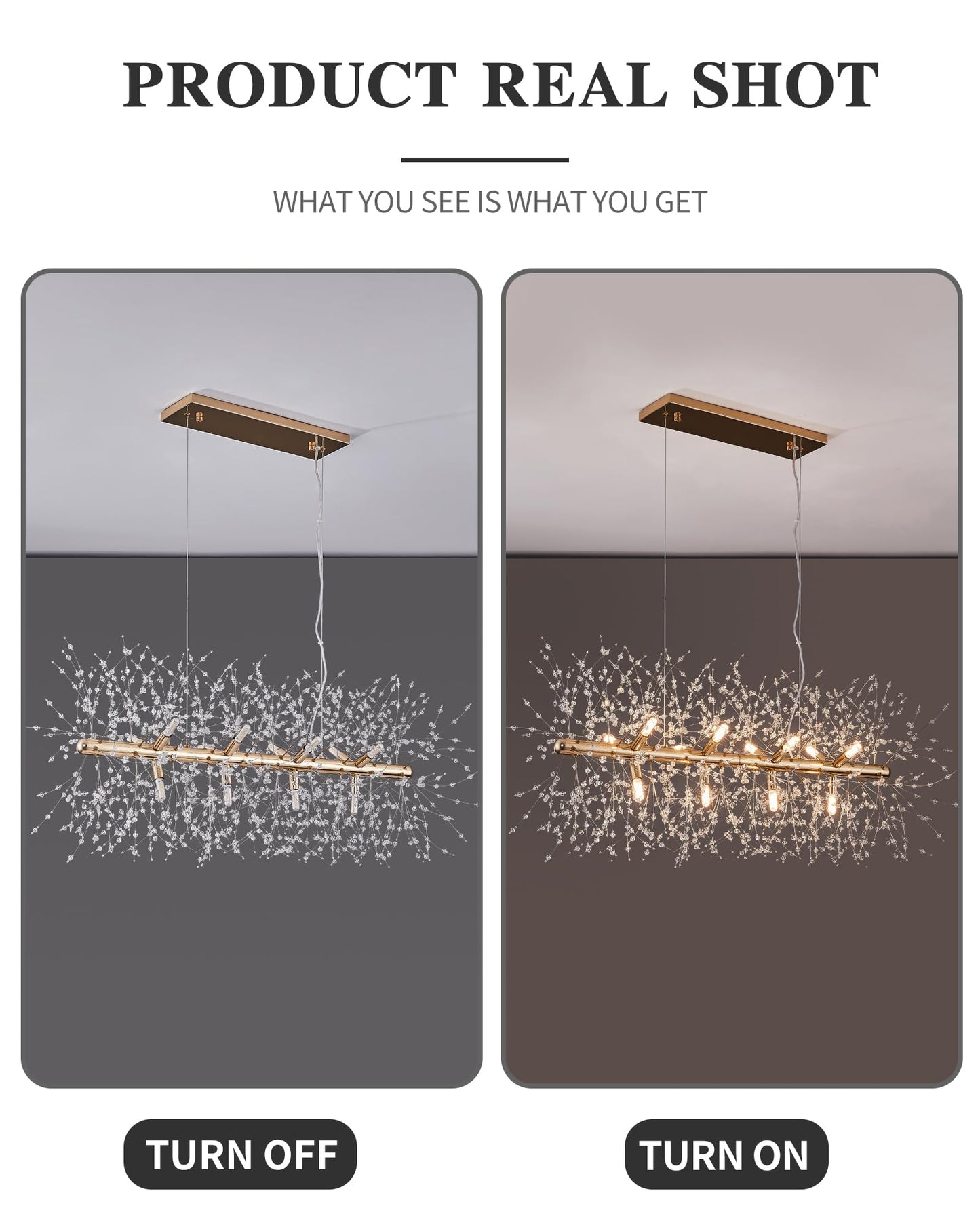 Modern Tree Branch Crystal Chandelier Luxury Silver Crystal Pendant Lighting 18" Contemporary 6-Light Chandeliers for Dining Room Kitchen Bedroom Living Room