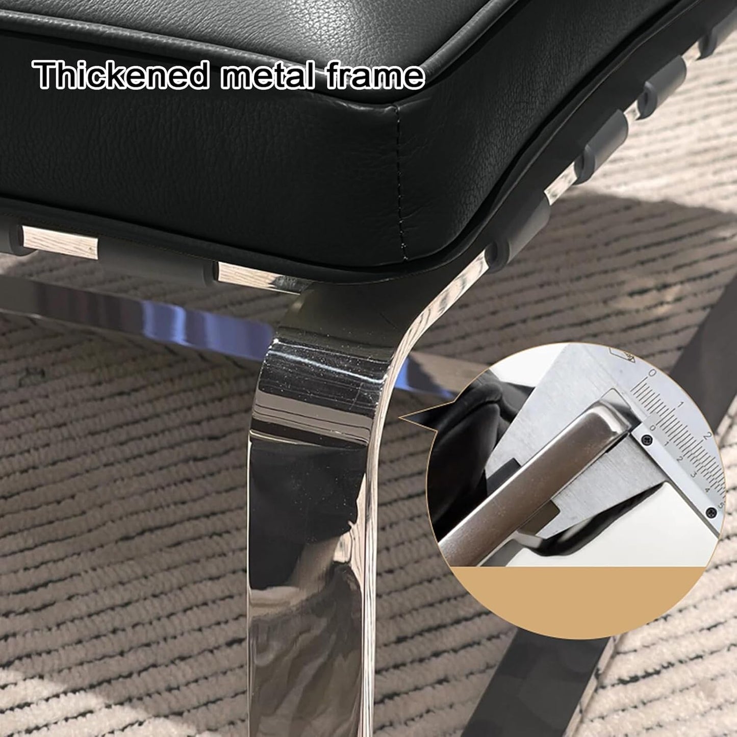Comfortable Desk Chair no Wheels Oil Wax Leather Computer Chair with Sturdy Metal Frame Business Meeting Chairs with Reinforced Saddle-Style Backrest for Bedroom, Living Room, Offices(Black)