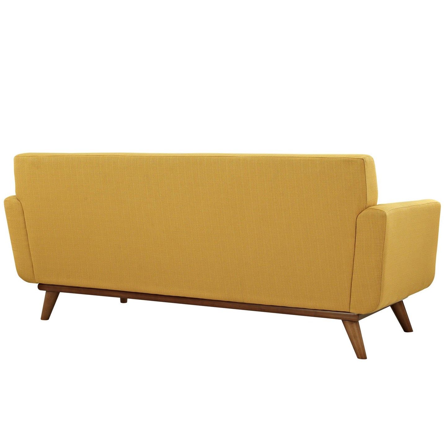 Modway Engage Mid-Century Modern Upholstered Fabric Sofa in Wheatgrass