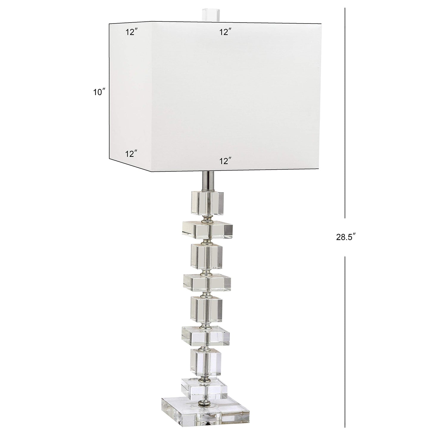 SAFAVIEH Lighting Collection Modern Deco 28-inch Bedroom Living Room Home Office Desk Nightstand Table Lamp Set of 2 (LED Bulbs Included)