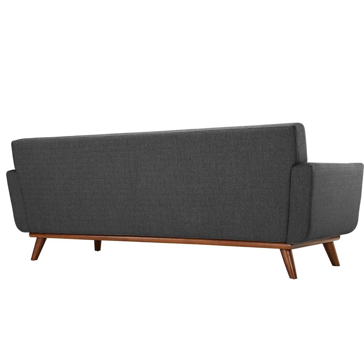 Modway Engage Mid-Century Modern Upholstered Fabric Sofa in Wheatgrass