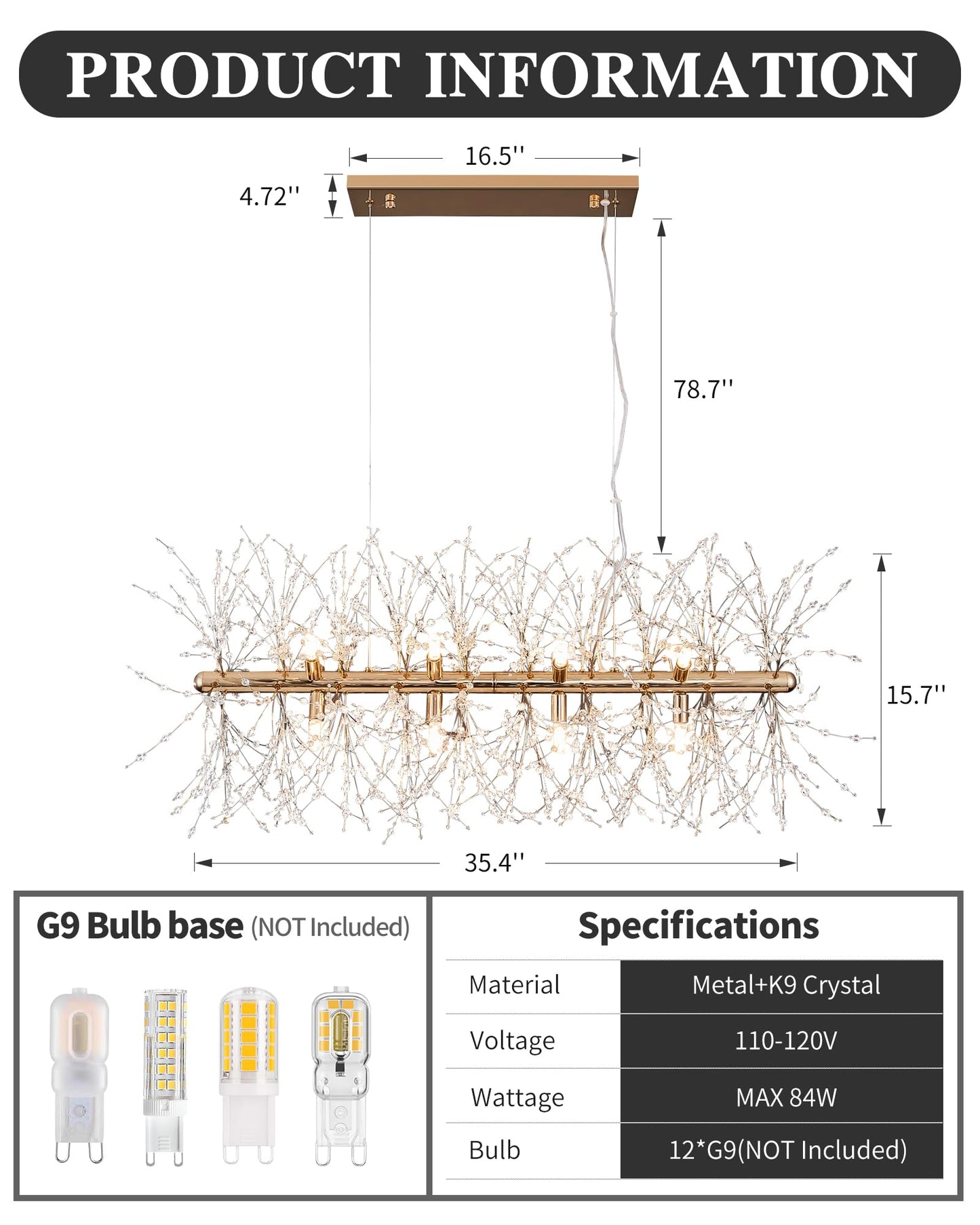 Modern Tree Branch Crystal Chandelier Luxury Silver Crystal Pendant Lighting 18" Contemporary 6-Light Chandeliers for Dining Room Kitchen Bedroom Living Room