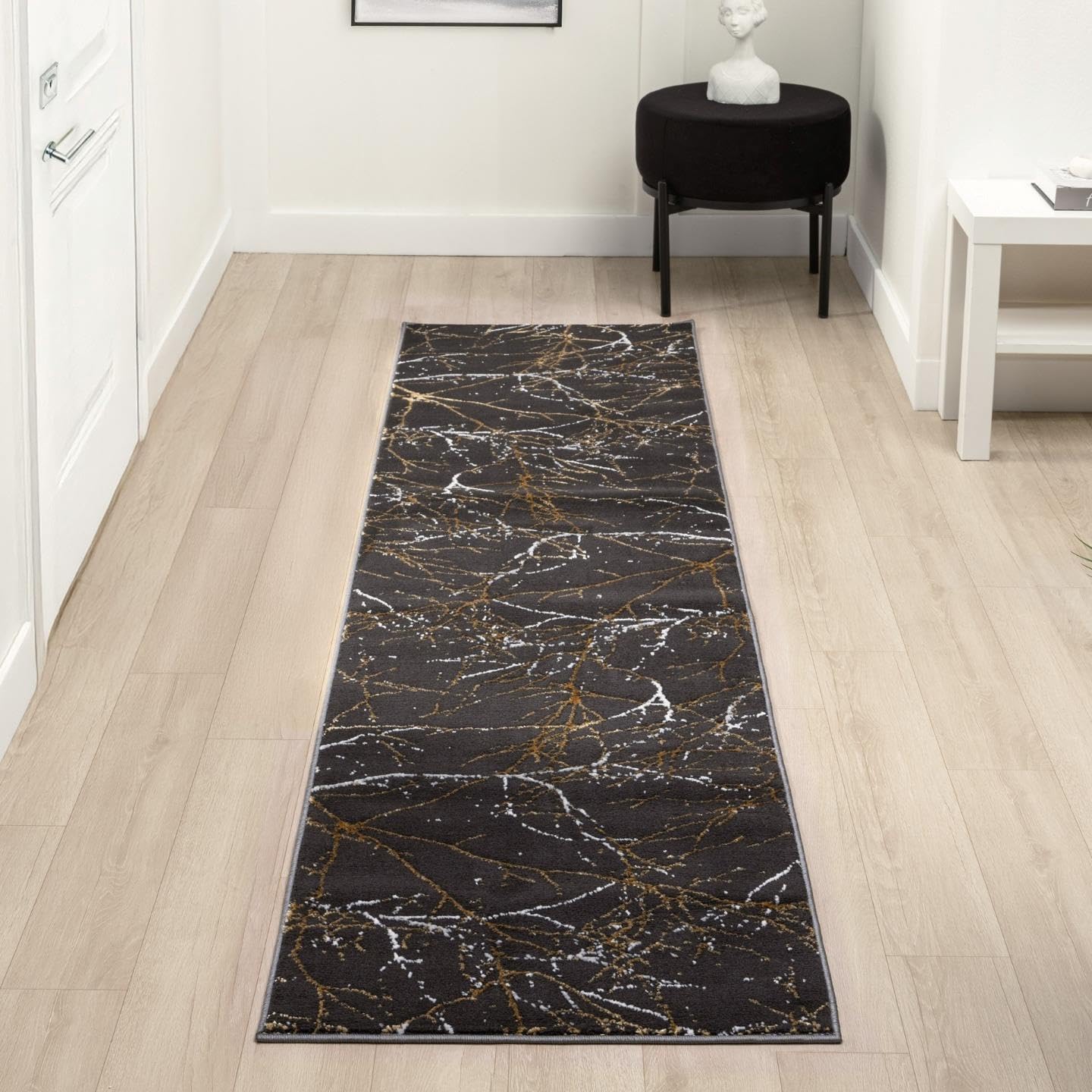 LUXE WEAVERS Sunset Collection 372 Gold 5x7 Modern Abstract Area Rug