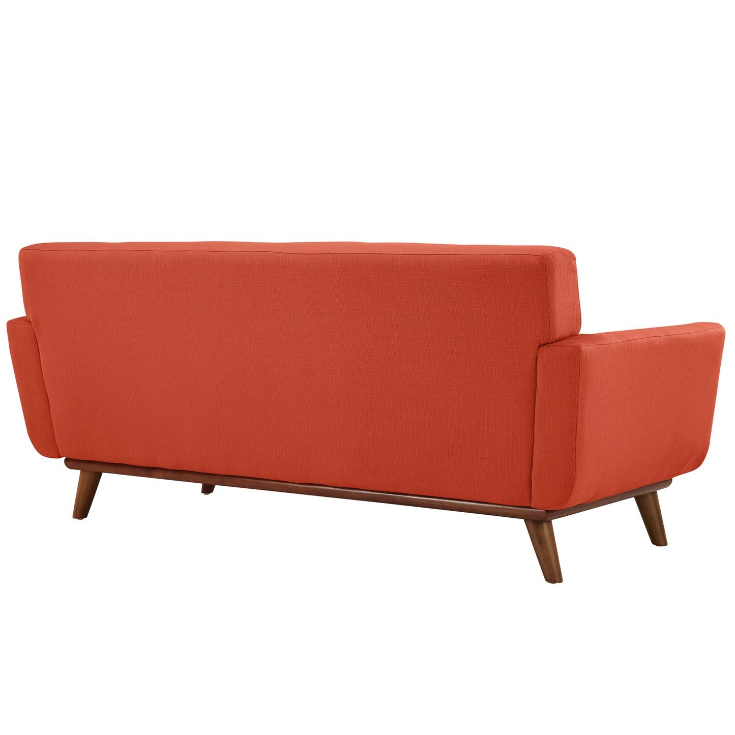 Modway Engage Mid-Century Modern Upholstered Fabric Sofa in Wheatgrass