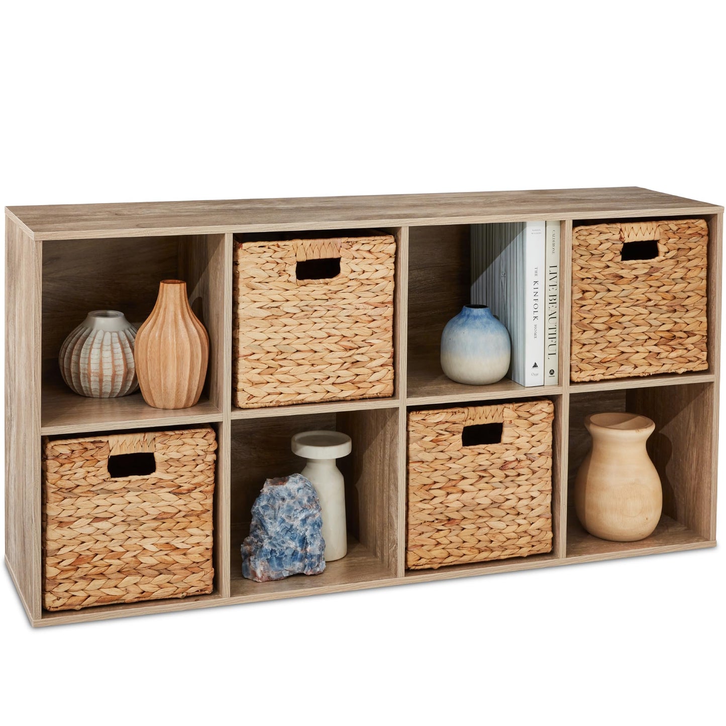 Best Choice Products 9-Cube Storage Organizer, 11in Shelf Opening, Bookcase, Display Shelf, Customizable w/ 3 Removable Back Panels - Walnut