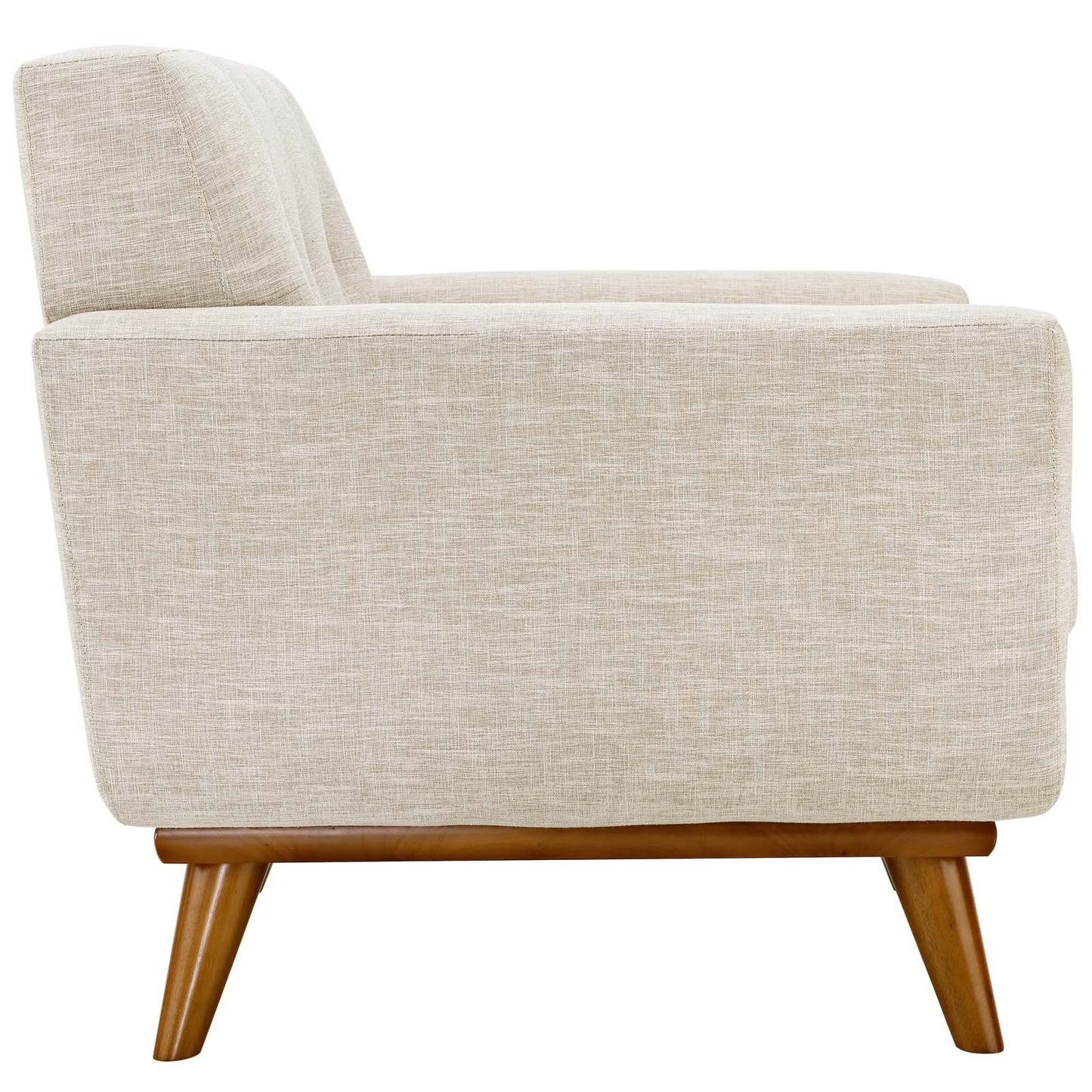 Modway Engage Mid-Century Modern Upholstered Fabric Sofa in Wheatgrass