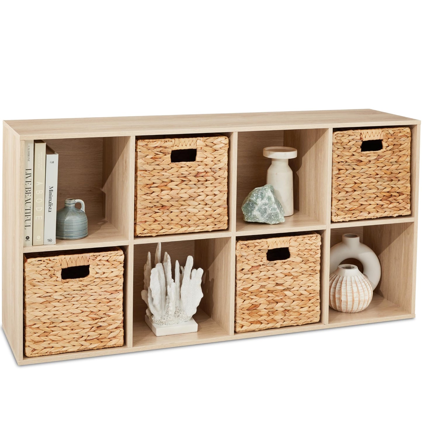 Best Choice Products 9-Cube Storage Organizer, 11in Shelf Opening, Bookcase, Display Shelf, Customizable w/ 3 Removable Back Panels - Walnut