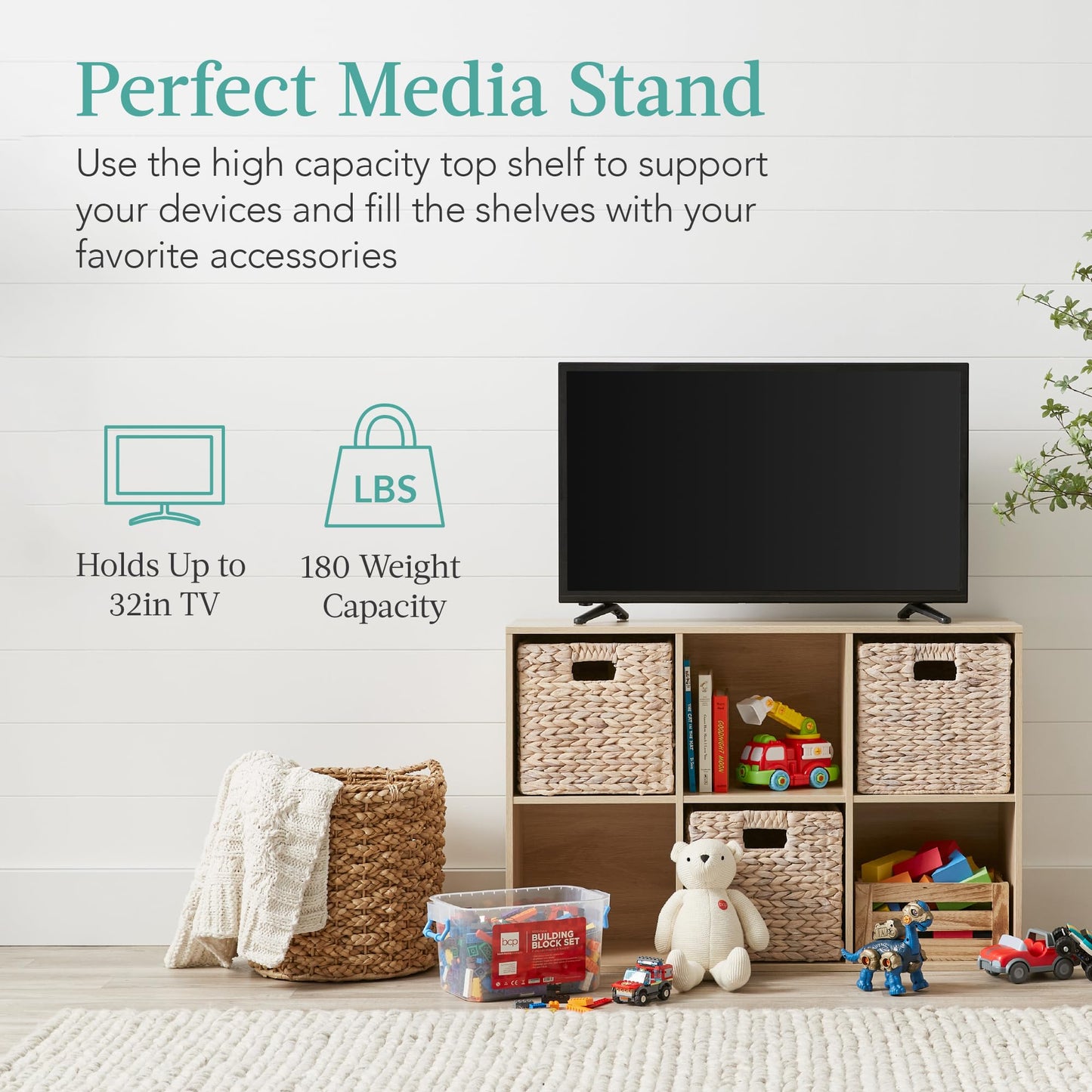 Best Choice Products 9-Cube Storage Organizer, 11in Shelf Opening, Bookcase, Display Shelf, Customizable w/ 3 Removable Back Panels - Walnut