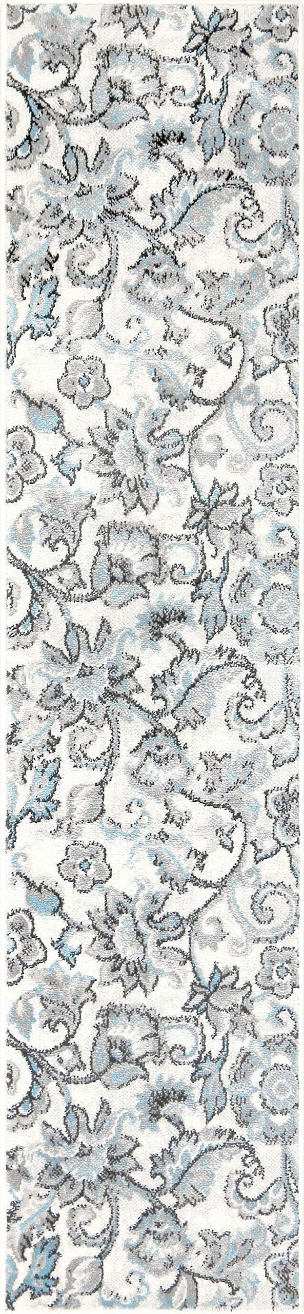 Home Dynamix Boho Odesa Area Rug 7'9"x10'2", Ikat Ivory/Blue