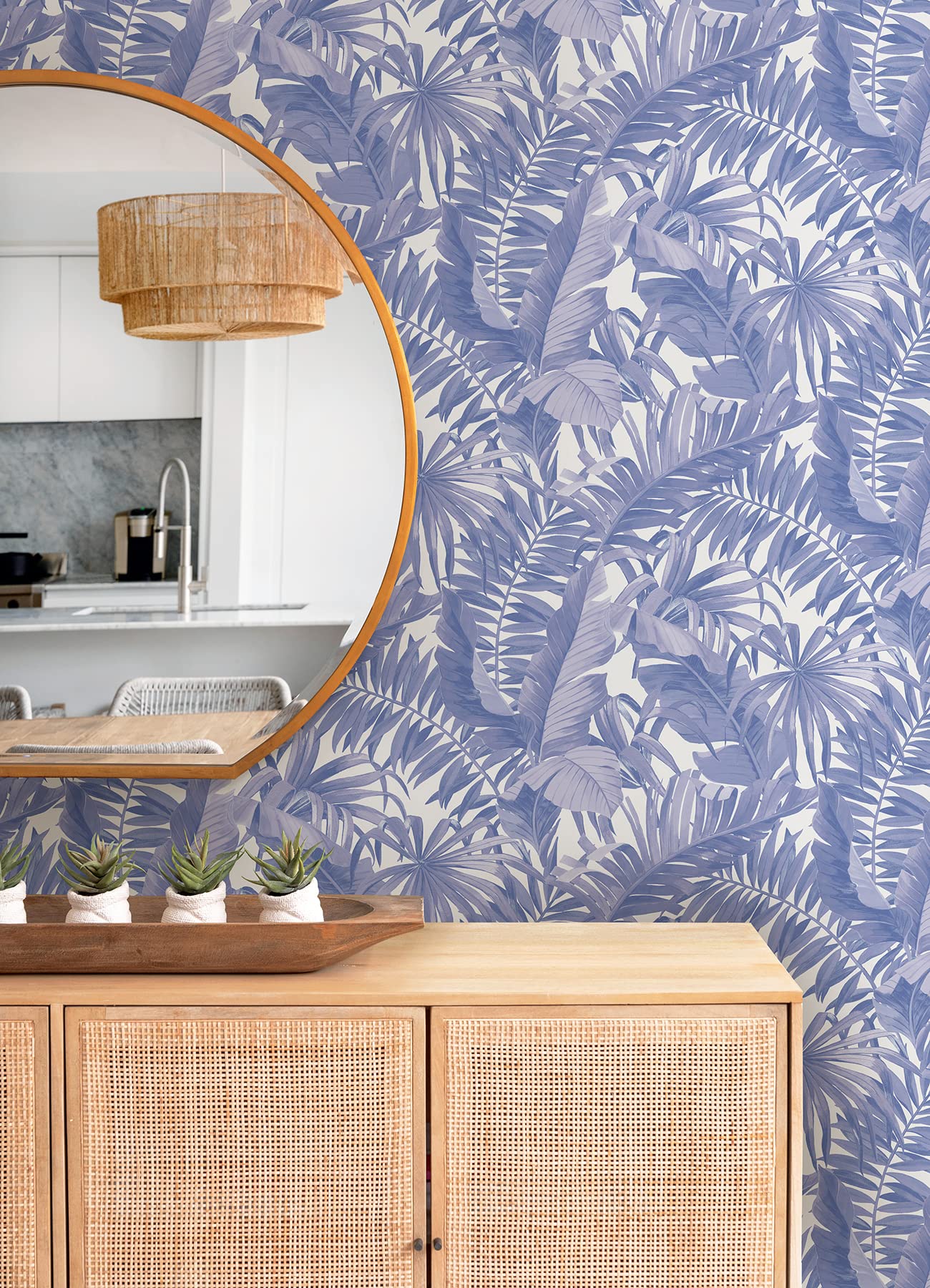 NuWallpaper NUS3148 Maui Peel & Stick Wallpaper, Blue